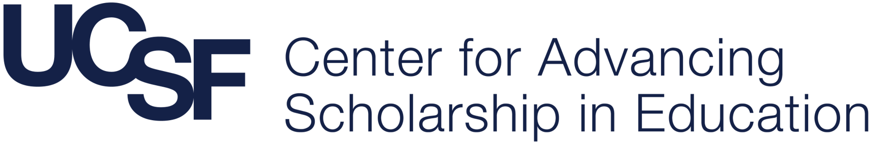 Logo: UCSF Center for Advancing Scholarship in Education.